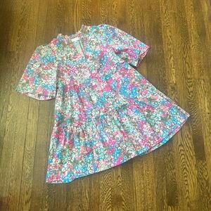 Avery Blossom Dixie Split Neck Shift Dress Size S New Without Tags